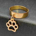 Maria King Tappancs charmos állítható méretű gyűrű, arany színű, választható szélességben (STM-170-gy)
