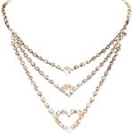 Maria King Gyönyörűen csillogó többsoros nyaklánc és fülbevaló szett - arany színű (WEN1036)