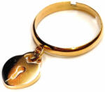 Maria King Szív Lakat charmos állítható méretű gyűrű, arany színű, választható szélességben (STM-460-gy)
