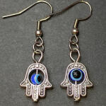 Maria King Fatima keze evil eye dísszel fülbevaló (STM-923-f)