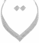 Maria King Csodaszép alkalmi nyakék fülbevalóval, strasszos (WEN981)