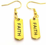 Maria King Faith/Hit (2) fülbevaló, választható arany vagy ezüst színű akasztóval (STM-102/f)