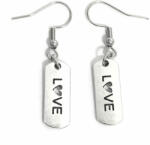 Maria King LOVE fülbevaló, választható arany vagy ezüst színű akasztóval (STM-59/f)