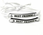Maria King Best Friends (Legjobb Barátok) páros szövet karkötő, fehér (WEN2200)