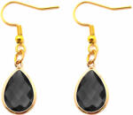 Maria King Fekete kristály csepp fülbevaló (STM-416-f)