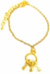 Maria King Kulcscsomó (2) karkötő charmmal, arany vagy ezüst színben (STM-47/k)