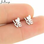 AZIZ LOVE nemesacél fülbevaló, ezüst színű (WEN3645)