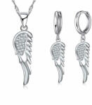 AZIZ Angyalszárny motívumos nyaklánc és fülbevaló szett (WEN1622)