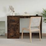 vidaXL Birou cu sertar, stejar fumuriu, 115x50x75 cm, lemn prelucrat (816477)
