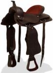vidaXL Șa Western, căpăstru & pieptar, piele naturală, 17", maro (91349)
