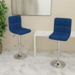 vidaXL Scaune de bar, 2 buc. , albastru, material textil (334243)