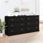 vidaXL Servante, 2 piese, negru, lemn prelucrat (3185240) Comoda