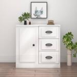 vidaXL Servantă, alb extralucios, 70x35, 5x67, 5 cm, lemn prelucrat (816194) Comoda