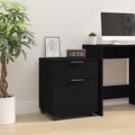 vidaXL Dulap dosare cu roți, negru, 45x38x54 cm, lemn prelucrat (811521) Dulap arhivare