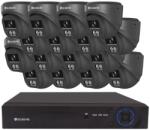 Securia Pro kamerarendszer NVR16CHV5S-B DOME smart, fekete Felvétel: 6 TB merevlemez