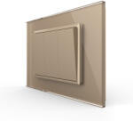 LIVOLO Intrerupator mecanic triplu 3M, cap scara cu rama sticla Livolo (VL-3FCMK-1AP-P9E)