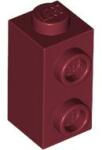 LEGO® 32952c59 - LEGO sötétpiros kocka 1 x 1 x 1 2/3 méretű 1 oldalán 2 bütyökkel (32952c59)