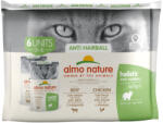 Almo Nature 6x70g Almo Nature Holistic Anti Hairball nedves macskatáp- Mix: 3 x csirk +3 x marha