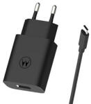 Motorola TurboPower 20W USB-A hálózati töltőfej, adapter + USB-C töltőkábel, adatkábel 1m, fekete