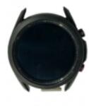 Samsung R840, R845 Galaxy Watch3 45mm előlap keret, lcd kijelző érintőpanellel fekete, OEM gyári felújított