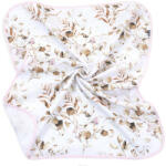 MT Textil MTT Textil takaró - Fehér alapon barna eukaliptusz - babylion