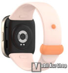  Okosóra szíj - szilikon - RÓZSASZÍN / NARANCSSÁRGA - 106mm + 115mm hosszú - Xiaomi Mi Watch Lite 3 / Redmi Watch 3 / Redmi Band 3