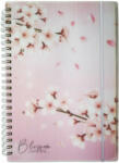 SPREE Caiet cu spirala si elastic, A5, 80 file, SPREE Cherry Blossom