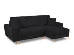 Micadoni Coltar extensibil Moghan, colt pe partea dreapta cu tapiterie boucle si picioare din lemn maro, negru (ColtarMoghan1set9) Canapea