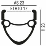  Abroncs 20" (406) 36H alu df. fekete MI