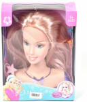 Magic Toys Fésülhető babafej szőke hajjal hajcsatokkal (MKM612265)