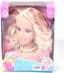 Magic Toys Fésülhető babafej szőke hajjal gyöngy nyaklánccal (MKM612247)
