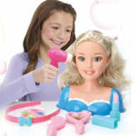 Magic Toys Fésülhető babafej hosszú szőke hajjal kiegészítőkkel (MKM625783)