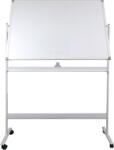 Optima Tabla alba magnetica, dubla fata, rotativa, 120 x 180 cm, pe stand mobil, profil aluminiu, Optima (OP-25120180)