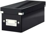 Leitz Cutie depozitare Leitz WOW Click & Store, carton laminat, pliabila, cu capac, 14x13x35 cm, negru (L-60410095)