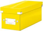 Leitz Cutie depozitare Leitz WOW Click & Store, carton laminat, pliabila, cu capac, 14x13x35 cm, galben (L-60410016) - vexio