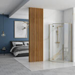 Rea Cabina de dus pentagonala Rea Diamond cu usa batanta 100x100 auriu (5902557377251)