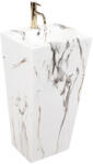 Rea Lavoar freestanding Rea Daria dreptunghiular finisaj alb marmura lucios 44 cm (5902557366392)