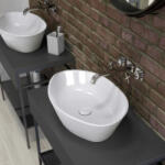 Cersanit Lavoar pe blat Cersanit City oval alb lucios 53 cm (K35-046-ECO)