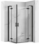 Rea Cabina de dus patrata Rea Hugo cu 2 usi batante 100x100 cm negru (5902557376582)