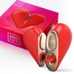  Mon Ami Mon Luv Double Stimulator Heart 2 in 1 Suction and Licking Tongue Red Vibrator