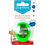 Starpak Műanyag dupla tartályos hegyező - Disc - zöld