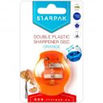 Starpak Műanyag dupla tartályos hegyező - Disc - narancssárga