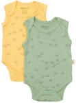 BabyCosy Set 2 body-uri fara maneci Printed, BabyCosy, 50% modal+50% bumbac, Lamaie/Verde (Marime: 12-18 Luni) (BC-CSYM11116-12) - esell