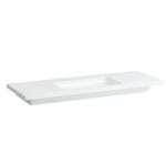 Laufen Living Square kerámia mosdó 130x48 cm csaplyuk és túlfolyó nélkül, fehér H8164350001581 (H8164350001581)