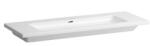 Laufen Living Square kerámia mosdó 130x48 cm csaplyuk nélkül, túlfolyóval, fehér H8164360001091 (H8164360001091)