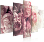 Artgeist Vászonkép - Vintage Peonies (5 Parts) Wide 100x50