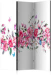 Artgeist Paraván - Flowers and Butterflies [Room Dividers]-3 részes 135x172