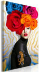 Artgeist Vászonkép - Tiger on Shoulder (1 Part) Vertical 60x90