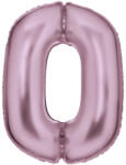 Amscan Lustre Pastel Pink, Rózsaszín 0-ás szám fólia lufi 86 cm (DPA9917322)