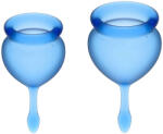 Satisfyer Feel Good - menstruációs kehely szett (kék) - 2db (4061504002194)